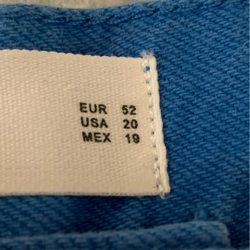 Women Mango Nora Button Fly Wide Leg Flared High Rise Jeans Blue 20 NWT - Picture 5 of 10